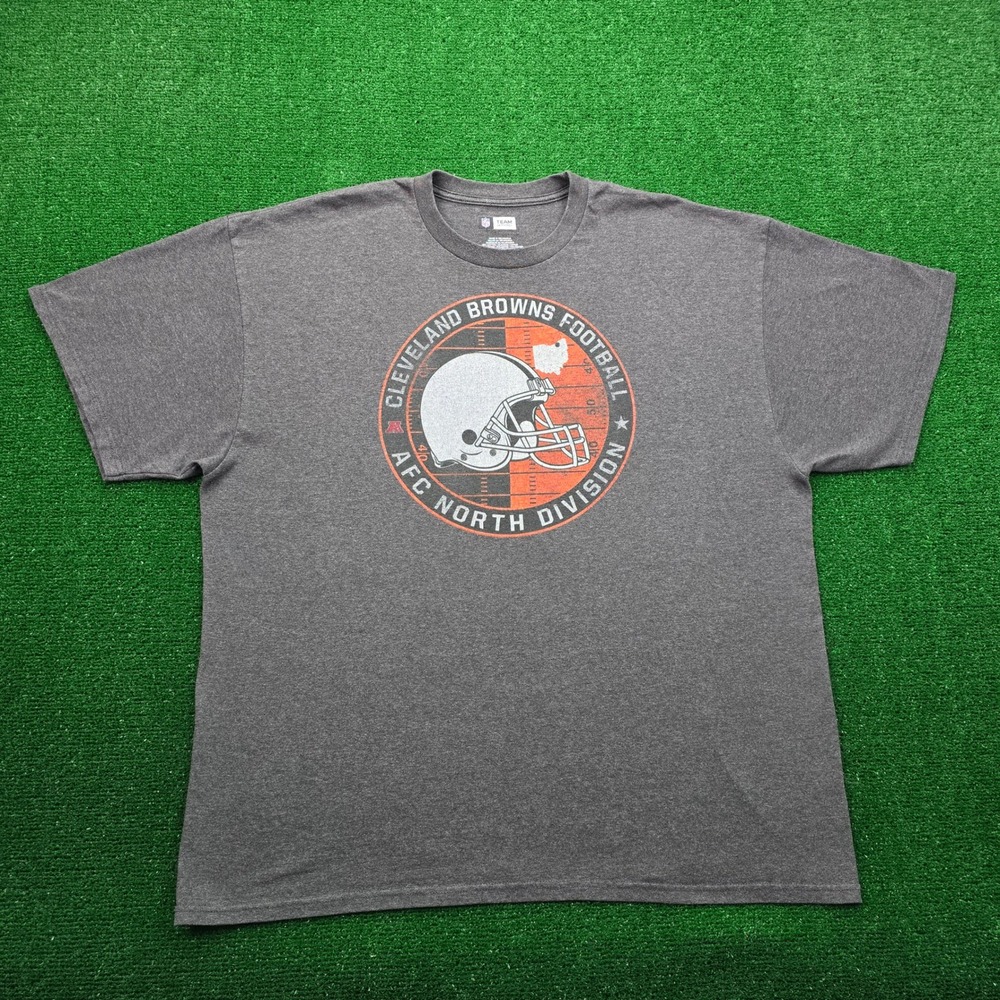 Cleveland Browns Tshirt Mens 2XL Gray‎ NFL Football AFC North Division Graphic